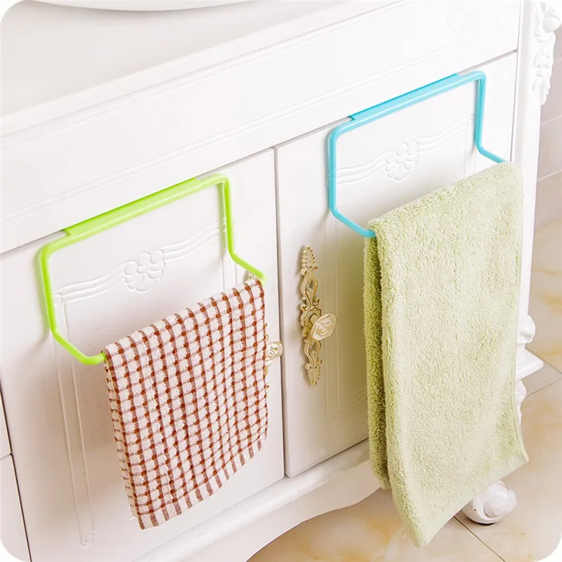 Kitchen Racks Towel Rack Hanging Holder Organizer Bathroom Storage Cabinet Cupboard Hanger towels cleaning rags new #4n29