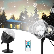 Светодиодные Рождественские огни, наружный прожектор для снега с пультом дистанционного управления, настенные прожекторы, украшения для дома, вечерние