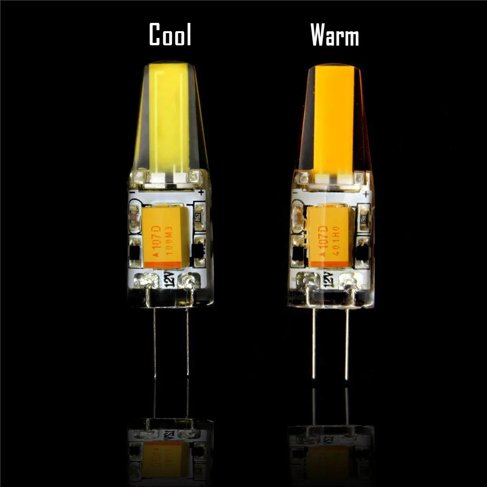 20 шт./лот светодиодный светильник G4 COB 12 В светодиодный светильник 3 Вт 6 Вт AC12V светодиодный G4 COB лампа для замены кристалла светодиодный светильник кукурузный светильник Теплый холодный W