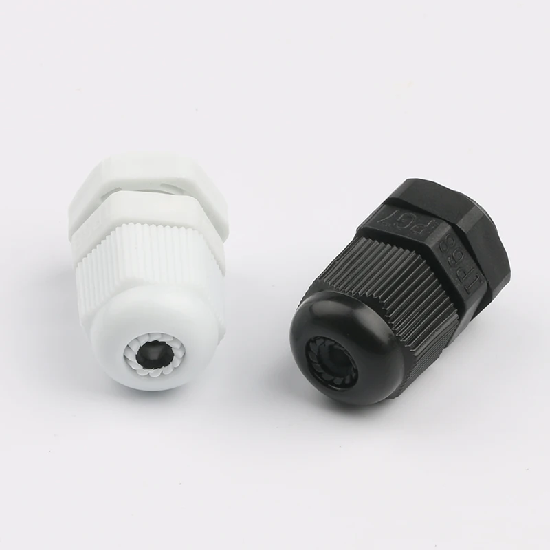 1piece PG7 Waterproof Nylon Plastic Cable Gland Connector for 3-6.5mm Cable white color IP68 Factory cable sleeves