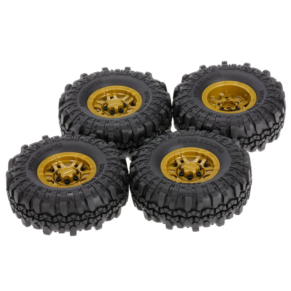 4pcs AX-4020F 1.9 inch 110mm Rock Crawler Tire Wheel with Solid Beadlock Wheel Rim for 110 Traxxas AXIAL RC4WD TF2 RC Car (4)