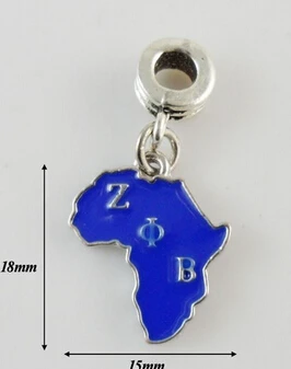 Женский клуб греческий zeta Phi Beta ZPB эмаль Африка Шарм - Окраска металла: with dangle