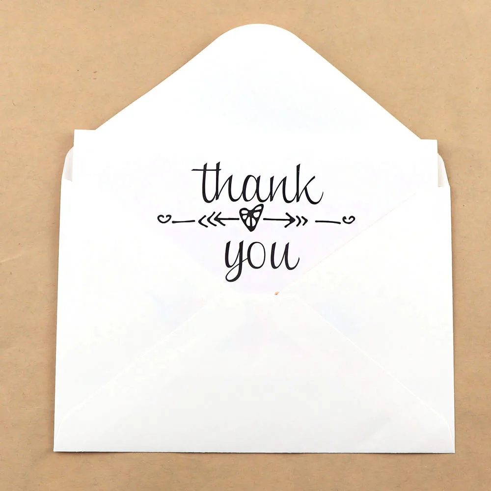 1 шт. элегантный конверт с надписью Thank You поздравление Днем Святого Валентина