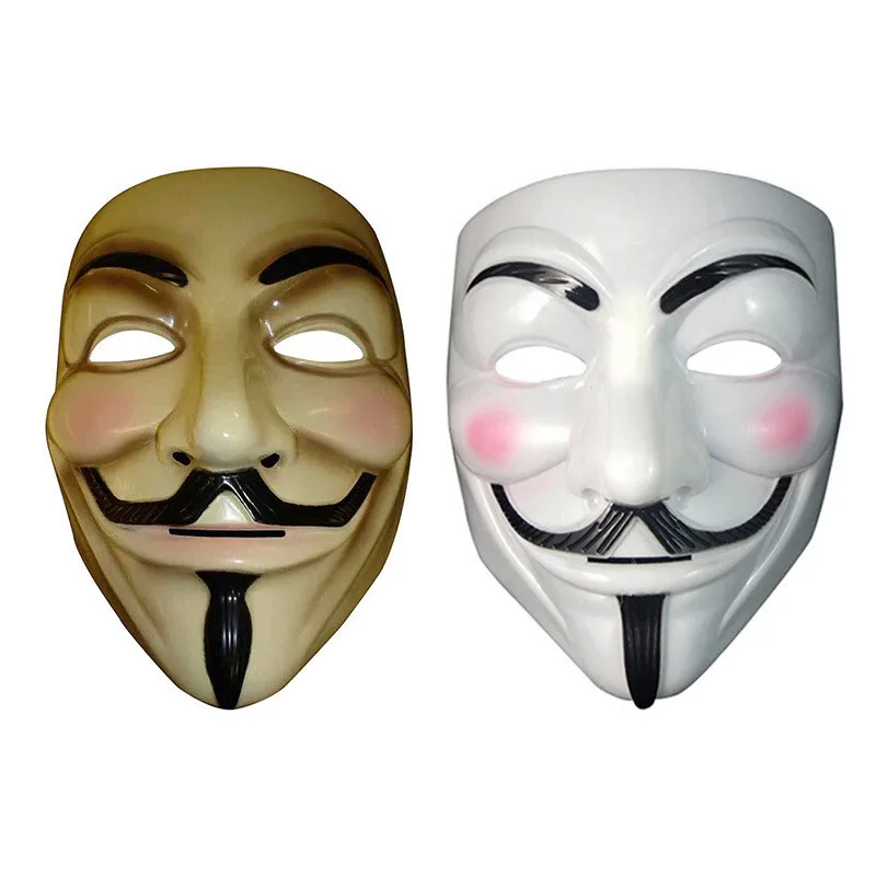 2 цвета V для Vendetta вечерние маска для косплея маска Anonymous Guy Fawkes нарядное платье костюм для взрослых Macka маскарад, хеллоуин