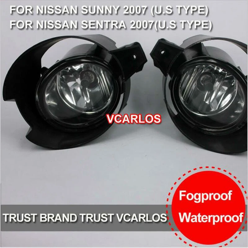 

Hireno Car Fog lights for Nissan Versa SUNNY 2007 Cable Harness Halogen fog Lamp switch control Set 2Pcs