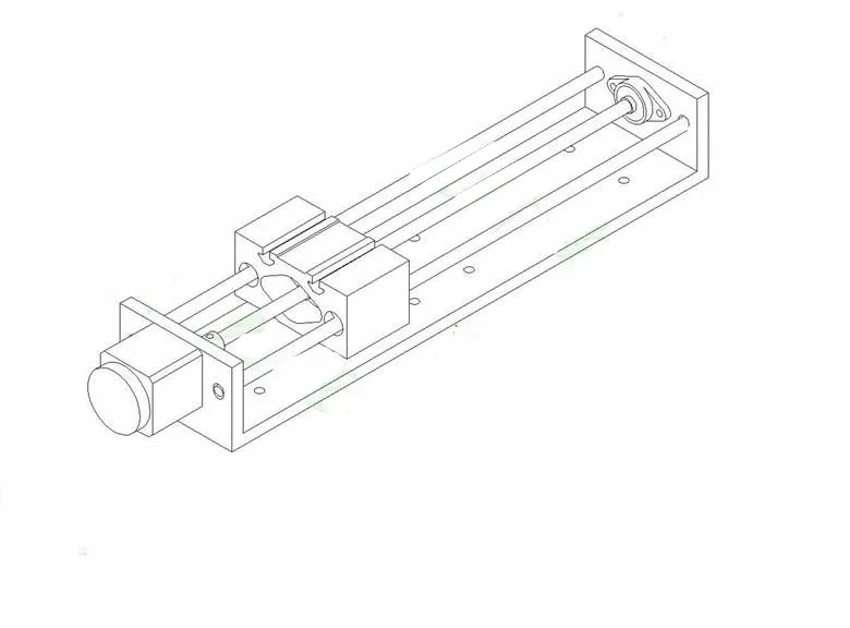 Z axis CNC линейный слайдер направляющая NEMA17 шаговый двигатель эффективный ход 100-300 мм TR8x8 свинцовый винт