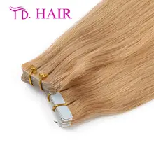 #27 New 7A brazilian straight virgin hair Double Drawn Skin Weft Tape In Hair Extensions Light grey Tape In virgin Human Hair
