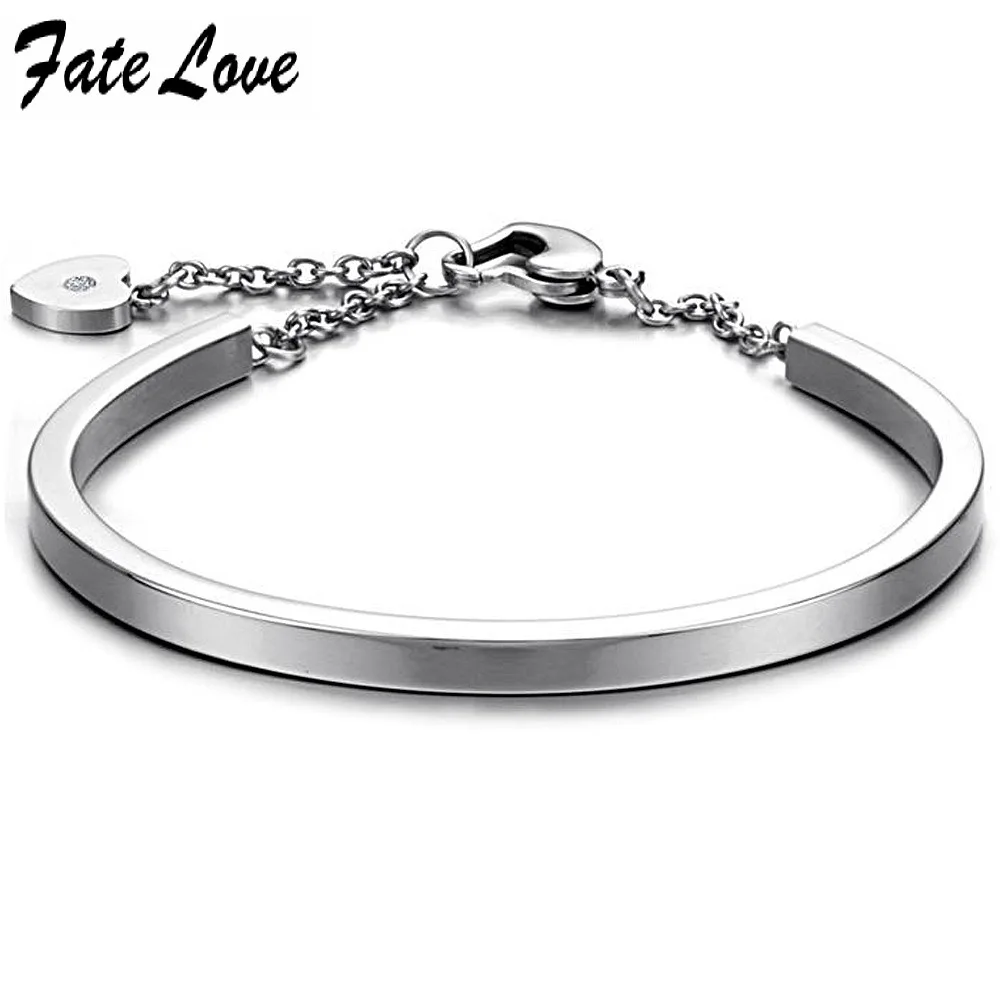 

Fate Love New Arrival Fashion Jewelry Stainless Steel Bracelets Elegant White Color Birthday Gift For Her Free Shipping FL810