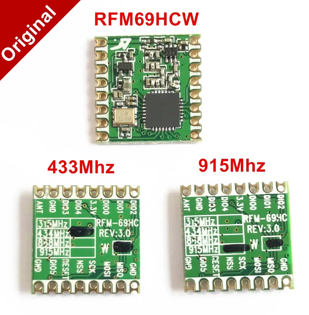US $215.00 Free Shipping By DHL 100PCS RFM69 RFM69HC RFM69HCW Programmable 315915Mhz RF Transceiver Module HopeRF ORIGINAL