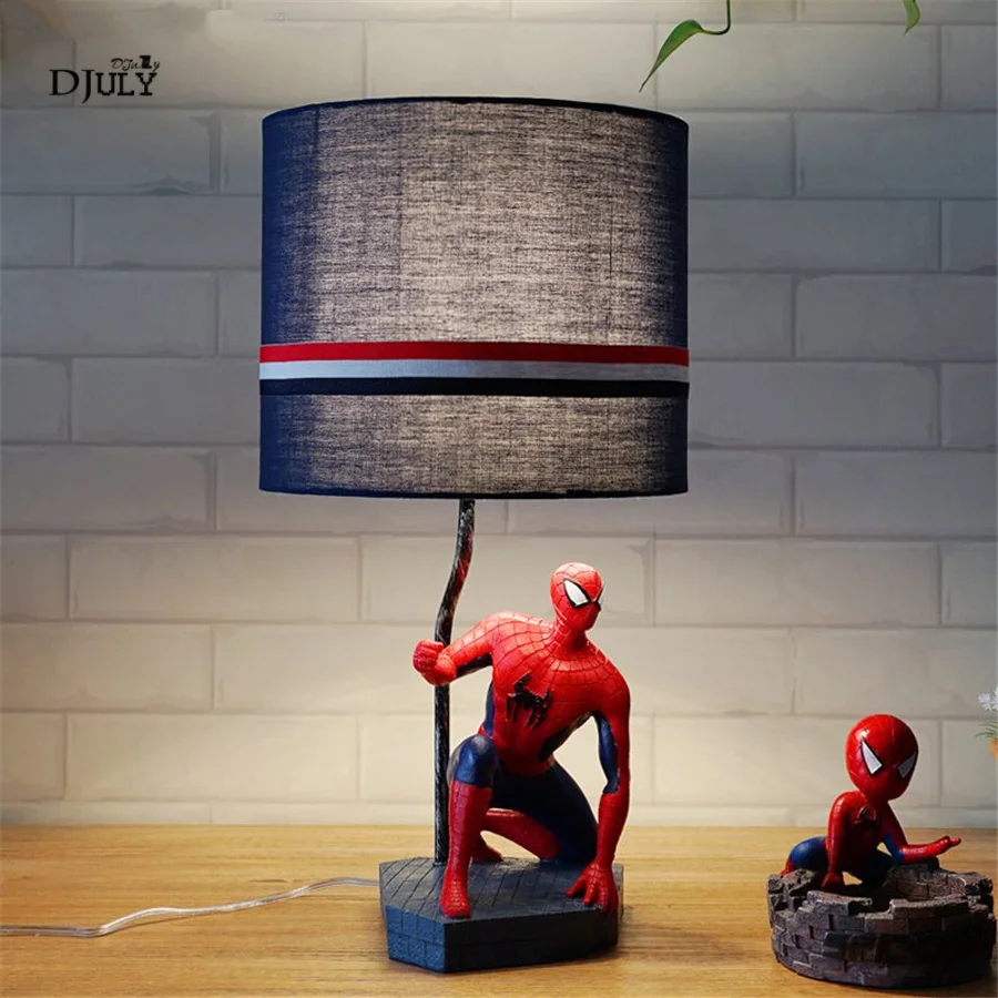 Creative Cartoon Spider Man Captain America Led Table Lamp