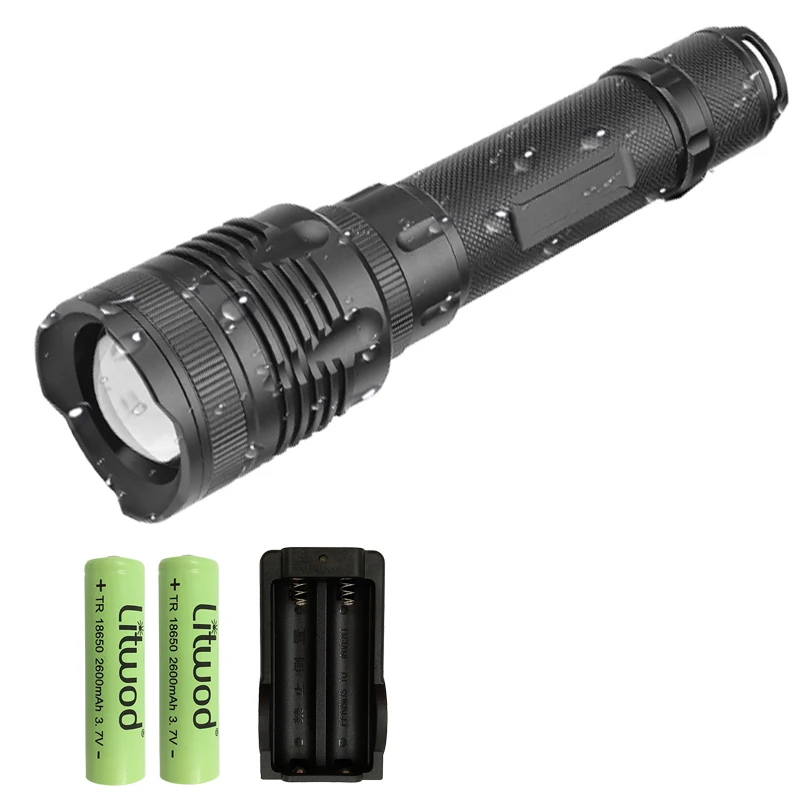 Litwod Z25P78 CREE XHP70.2 32 Вт Мощный зум-объектив тактический светодиодный фонарик 10000 мАч 26650 18650 батарея - Испускаемый цвет: Option B