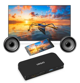 

Type C to HDMI VGA USB 3.0 Reader Video Adapter Charging Converter for Macbook Google Chromebook Pixel Other TYPE C PC to TV