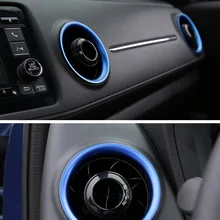 4 шт./компл. автомобиль из алюминиевого сплава для кондиционирования воздуха, устанавливаемое на вентиляционное отверстие в салоне автомобиля розетки кольцо крышки отделка украшения для Honda XRV аксессуары стильный автомобиль