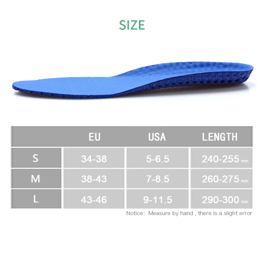 PCSsole Elastic breathable running increased orthopedic pad memory cotton sneakers inserted arch support men's ladies insoles637