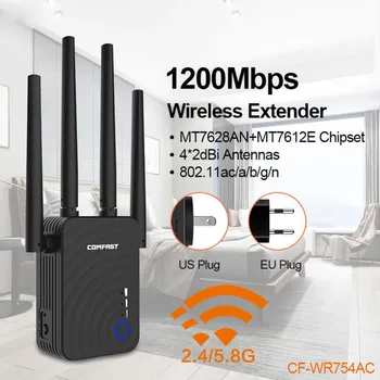 

Hot-new 4*2dbi 1200Mbps Wireless Extender Wifi Repeater/Router Dual Band 2.4&5.8Ghz Wifi Antenna Long Range Signal Amplifier