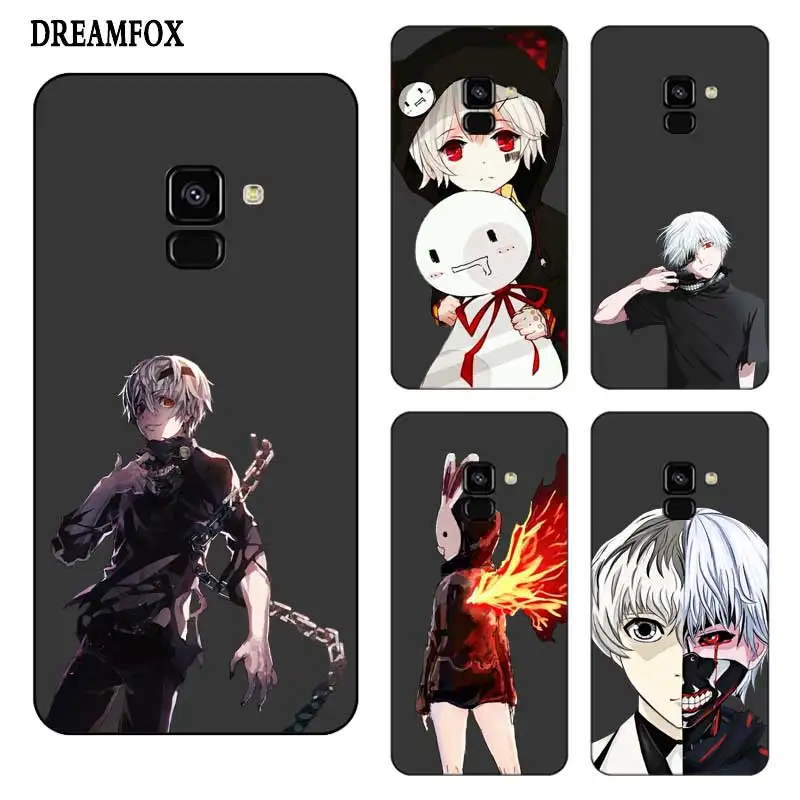 P227 Tokyo Ghouls черная с коротким рукавом силиконовый чехол для Samsung Galaxy J2 J3 J4 J5 J6 J7 J8 Pro
