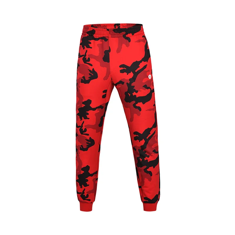 Li Ning мужские спортивные штаны с дышащей подкладкой из 100% хлопка брюки AKLM313