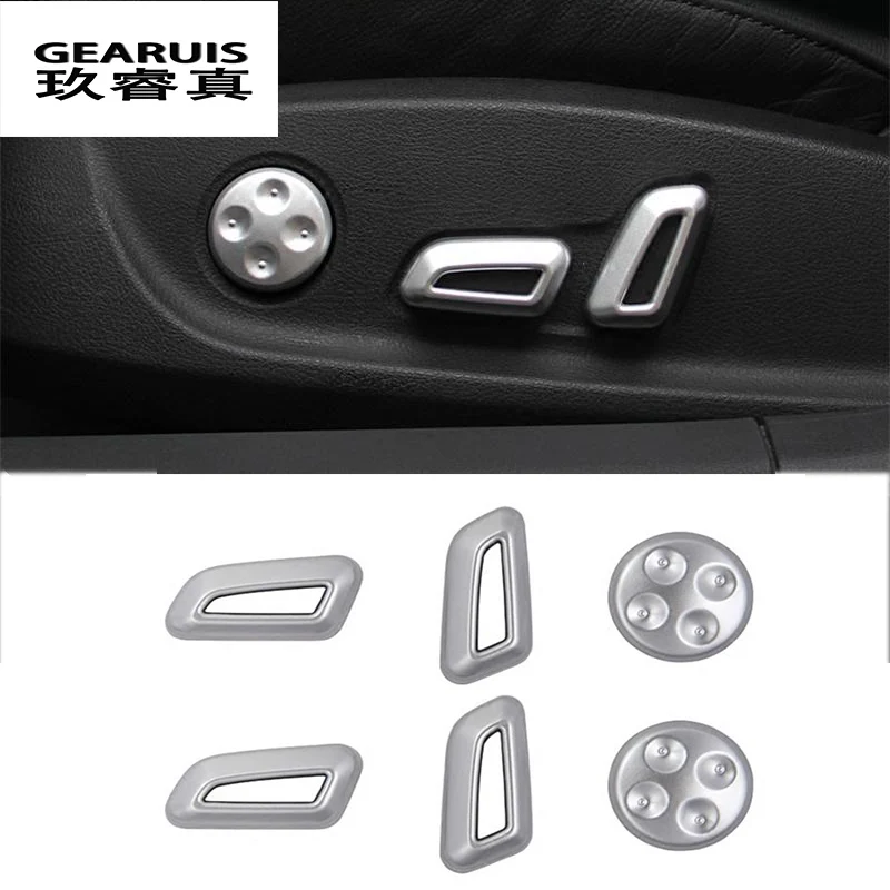 

6pcs/set Car styling seat adjustment buttons covers car seat cover decorative Trim Stickers for audi A4 B9 2017 auto accessories