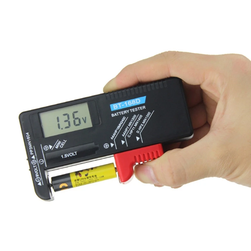 

BT168D Digital Battery Capacity Tester LCD for 9V 1.5V AA AAA Cell C D Batteries