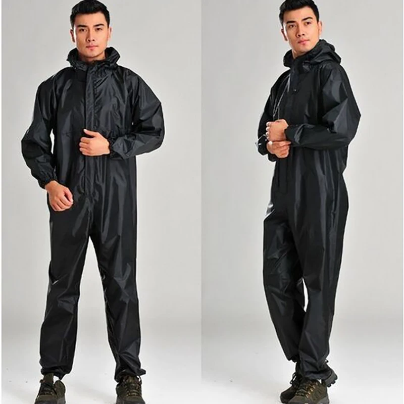 Fashion Men and Women Work Suit Conjoined raincoats overalls Electric motorcycle