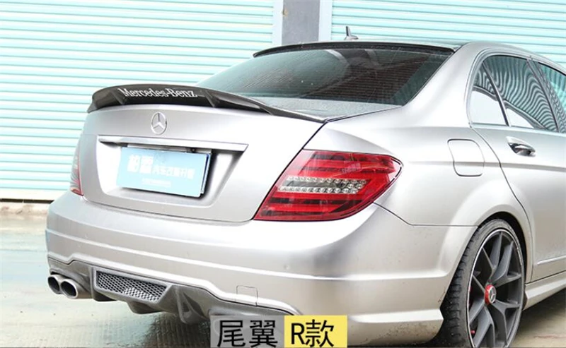 Спойлер из углеродного волокна для Mercedes Benz C Class W204 C63 C180 C200 C230 C260 C300 2007- Высокое качество Спойлеры заднего крыла