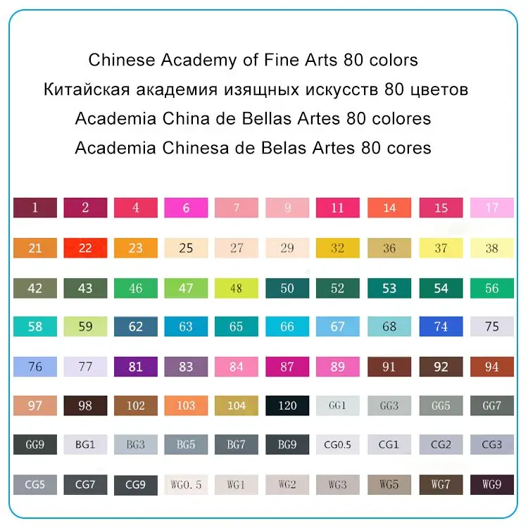 TouchFIVE 168 цветов алкогольные двухглавые манга фломастеры для рисования наборы эскизов набор вкладышей для рисования маркер дизайн товары для рукоделия - Цвет: Universal 80 colors