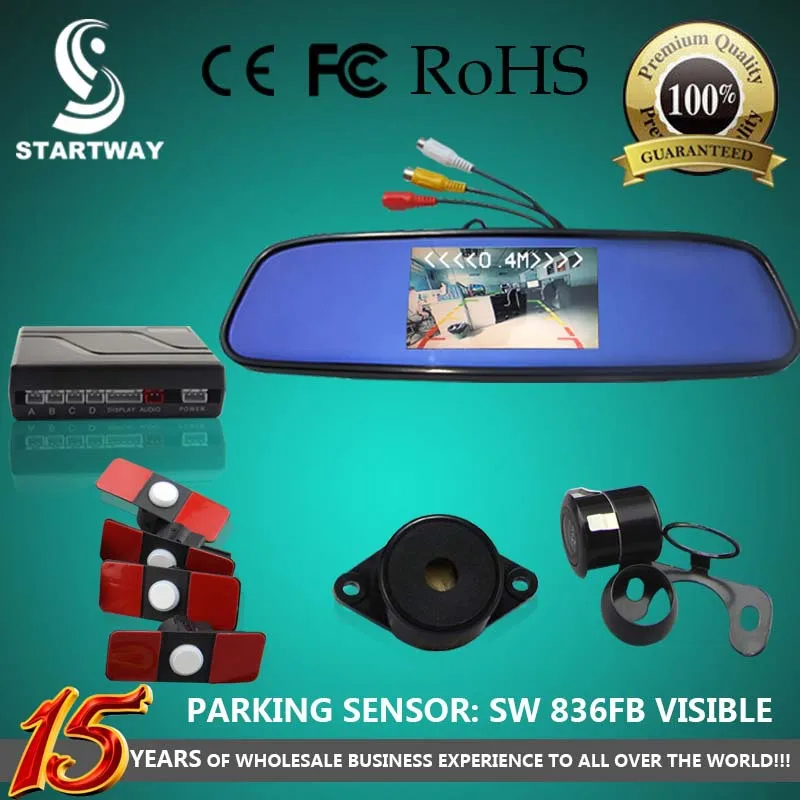 13mm Original Parking Sensor OEM Design With CCD Car Rear View Camera