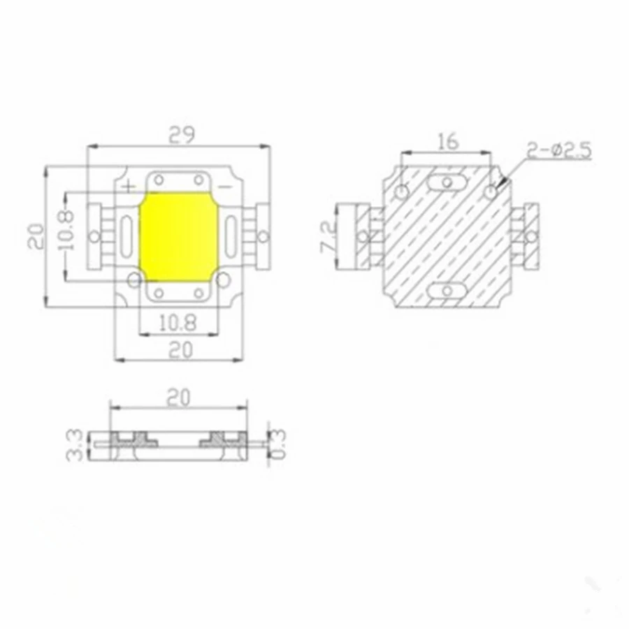 10 шт х 10 Вт белый COB 6000 K-6500 K 33mil высокое Мощность светодиодный 27-30V 1000LM COB светодиодный светильник интегрированный чип SMD для собственными руками Сделай Сам