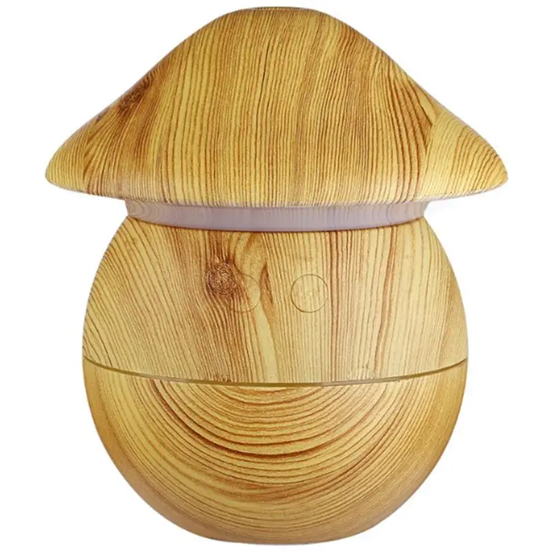 Mini Multi-Function Usb Portable Mushroom Night Light Fan Humidifier - Цвет: Light Wood Grain
