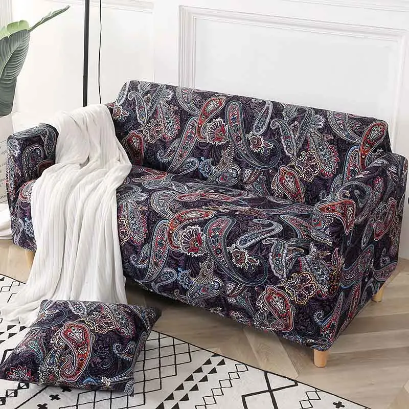 Геометрический стиль чехлов для дивана, эластичный чехол для дивана, Хлопковый чехол для дивана, чехол для дивана, полотенце, защитная мебель для дивана, чехол для домашних животных, 1 шт - Цвет: Color1