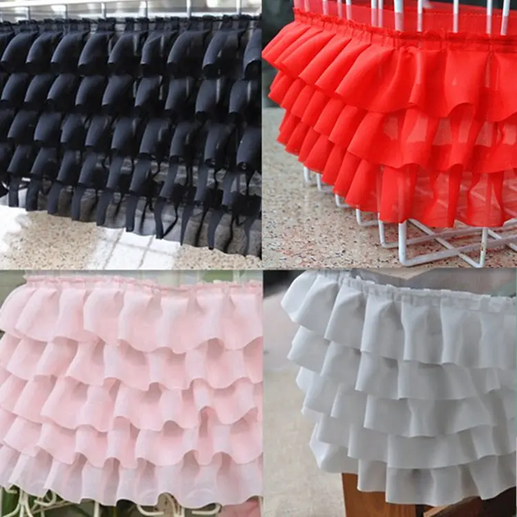 2 ярдов/партия многоцветный Пышная юбка Материал Плиссированное шифоновое платье кружевная бейка 3D кружевное кружево кружевной ткани для