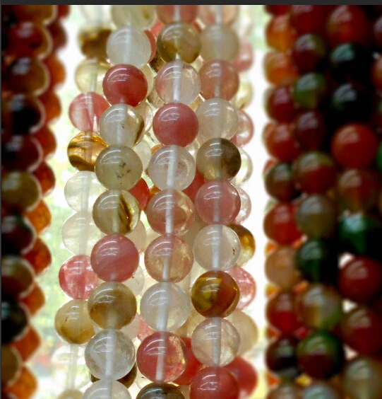 

Watermelon Skin Natural Stone Beads 4mm,6mm,8mm,10 12mm