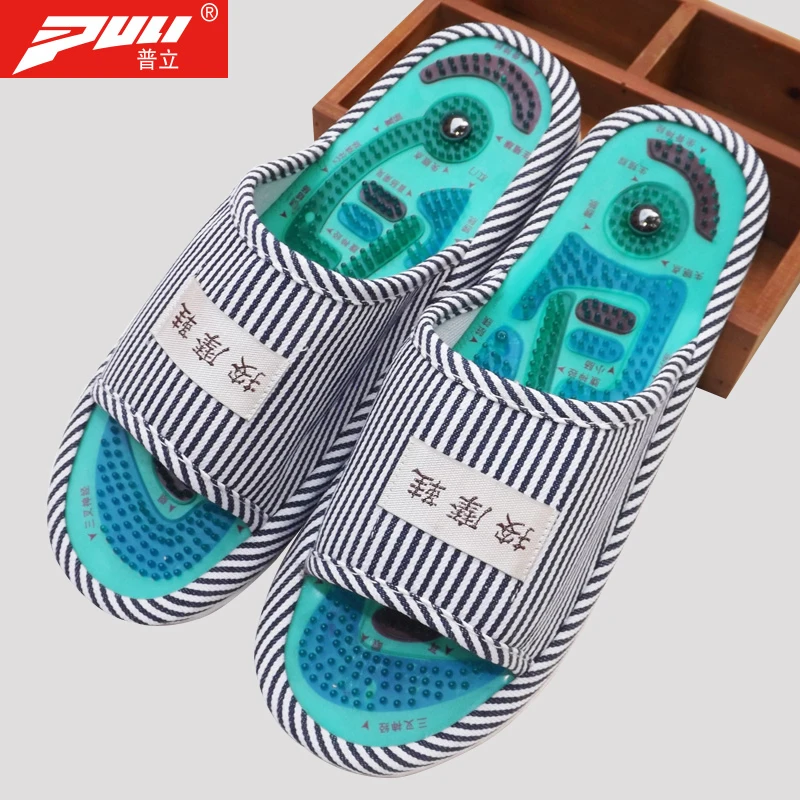 

PULI Foot Massage Slippers Health Shoe Reflexology Magnetic Sandals Acupuncture Healthy Feet Care Massager Magnet Shoes Healthy