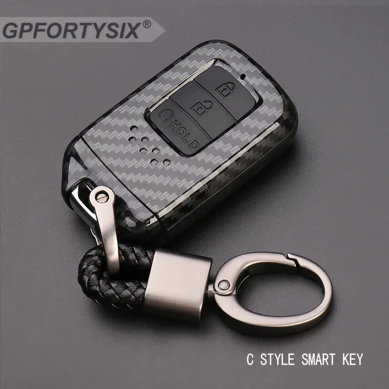 

Carbon Fiber Silicone Car Key Case Cover for Honda Accord 9 Crider City 2015 2016 HRV CRV Vezel Spirior Odyssey Civic Fit Jade