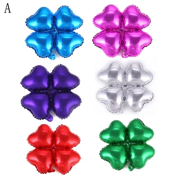 

10Pcs/lot New four heart-shaped foil balloon Clover ball wedding arch opening celebration activities Decorative toys