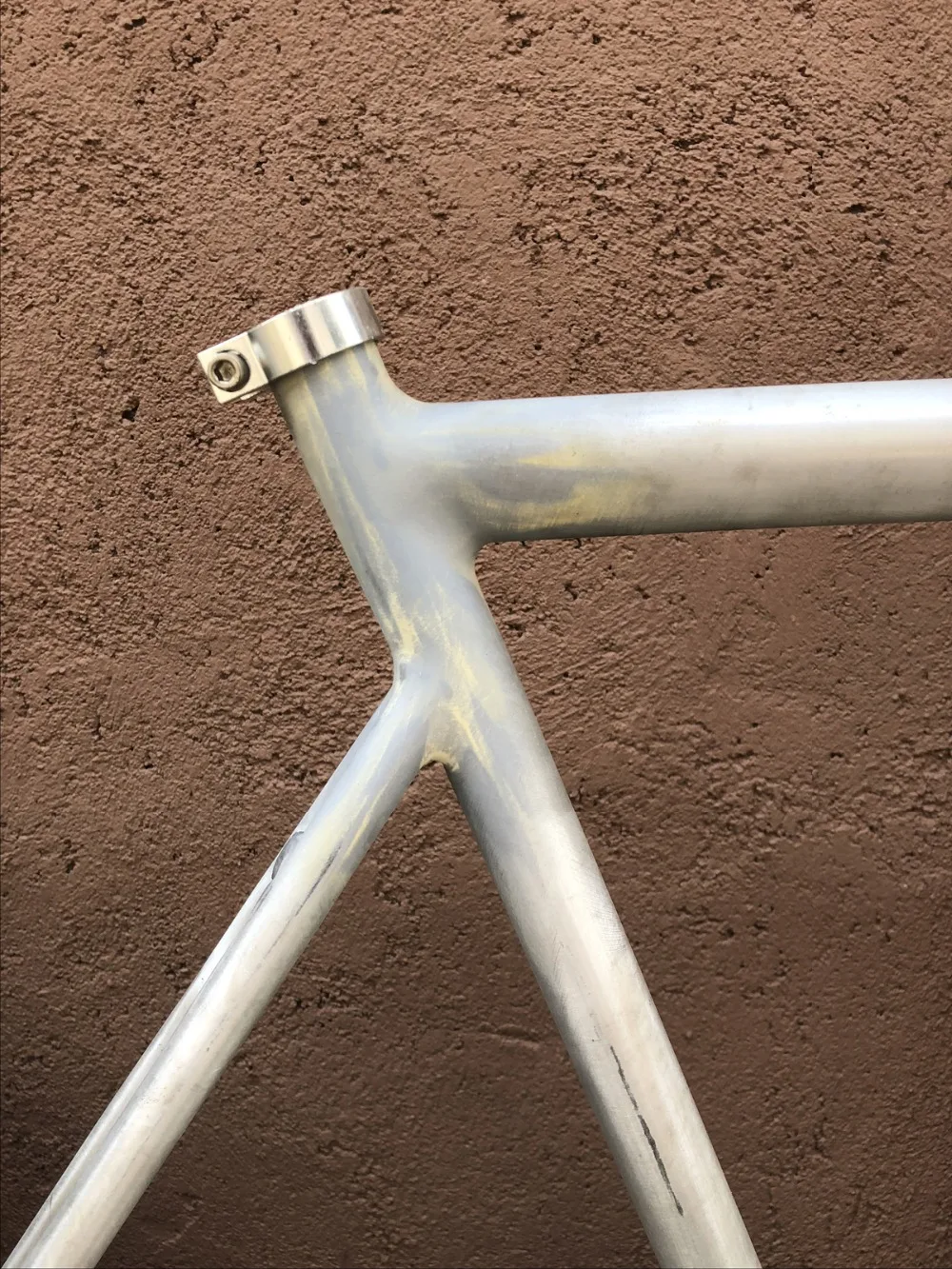 700C Fixed Gear bike frame 54cm RAW   Smooth Welding  Bike frame Aluminum Alloy frame