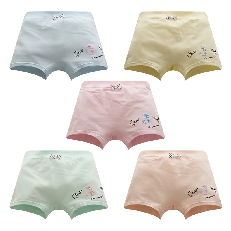 

5Pcs/Lot Girls cartoon cat pattern panties Suitable for Girls from 6 to 12 years old Children's underwear Girls underwear