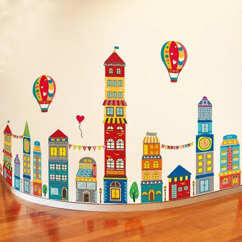 Preise Diy Big Burg Wohnkultur Wand Aufkleber für Kinder Zimmer kinder Schlafzimmer Aufkleber Wandbild Kunst Kindergarten Dekoration Kind Geschenk