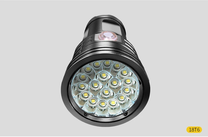 18* T6 светодиодный фонарь, мощный яркий светодиодный фонарик, 3 режима, зарядка через usb, портативная лампа для зарядки телефона, внешний аккумулятор