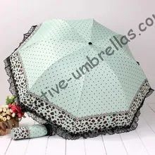 Имитация рай зонтик, UPF> 40+, ladies'parasol, серебряное покрытие(УФ защиты), boder вышивка, леопардовый дизайн