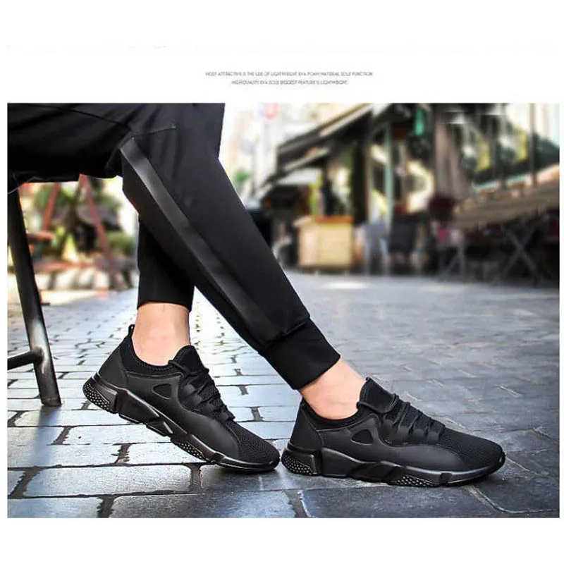 Breathable Black Men Sneakers Male Shoes Adult High Quality Comfortable Non-slip Soft Mesh Men Shoes 2019 Summer New NX2