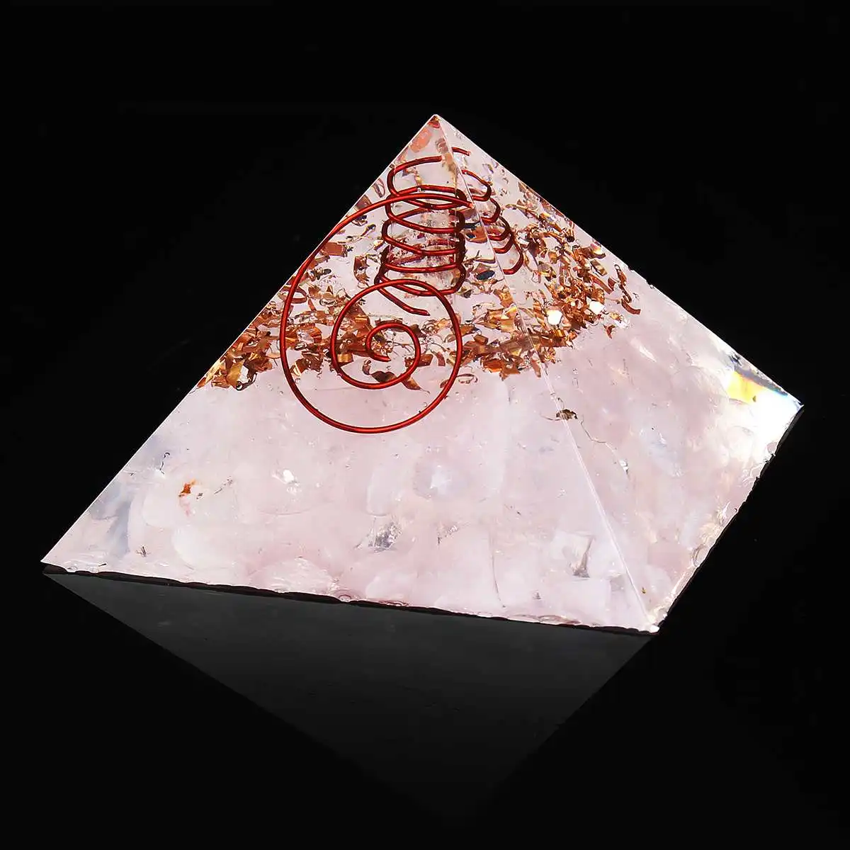 1 65x65x55 мм розовый синий фиолетовый камень прозрачный кристалл ТОЧКА Orgone пирамида, Исцеление Рейки энергетическая Пирамида балансировка духовная терапия - Цвет: 1