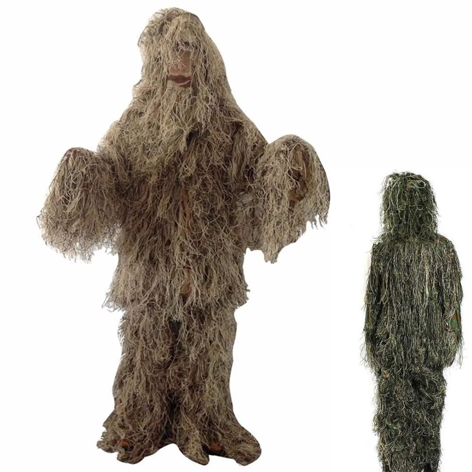 Армейская Военная тактическая одежда камуфляж Ghillie костюм Yowie Снайпер Камуфляжный костюм для охоты ПЕЙНТБОЛА для мужчин охотничья куртка и брюки