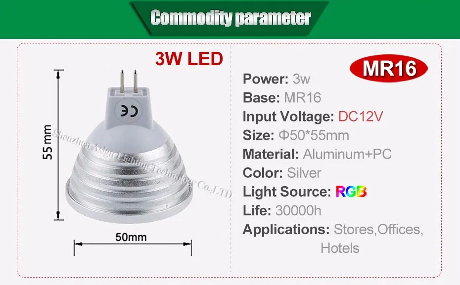 Светодиодный точечный светильник 16 цветов RGB E27/GU10 AC: 86-265V MR16 DC: 12V RGB цветной светодиодный светильник 3W освещение+ 24 ключа ИК пульт дистанционного управления