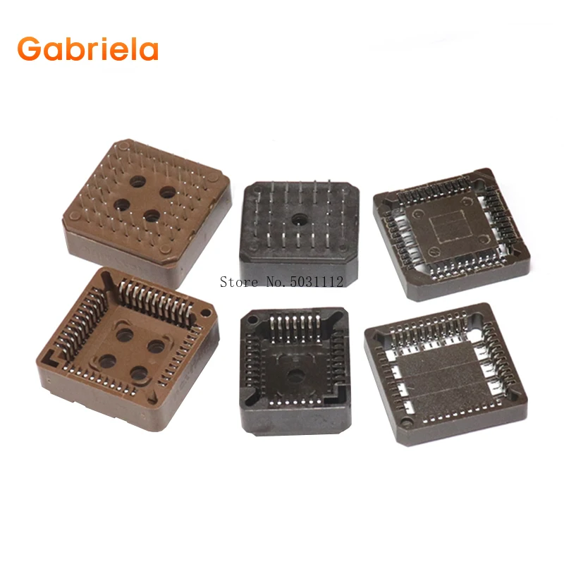 

10PCS PLCC32 PLCC44/PLCC52/PLCC68/PLCC84 Pin square IC chip base test seat PLCC IC socket SMD DIP PLCC Socket adapter