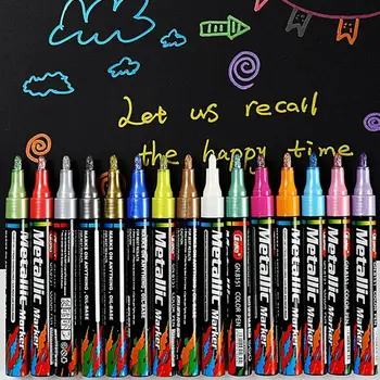 

Creative Permanent Marker Pen Color Painting Pen Colorful Waterproof Water-based Black Card Paint Pen Ceramic Painting Oil Pen