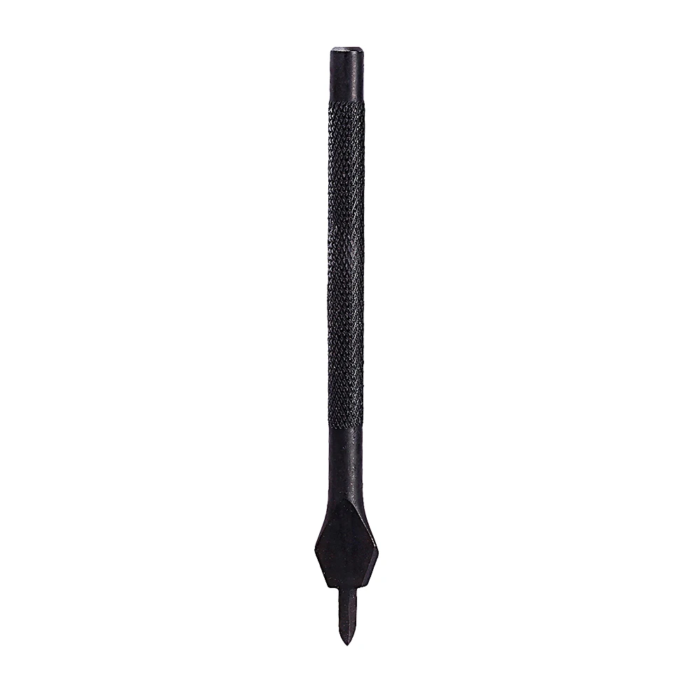 Lmdz черный качество Сталь, 3 мм, 4 мм, 1/2/4/6 зубец дюймов долото кожаное ремесло набор дырокол для шнуровки для сшивания перфорации кожа - Цвет: 4mm 1 Prong