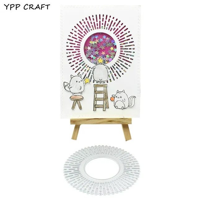 vuawrtg fireworks circle metal cutting dies stencils for diy fireworks stencils