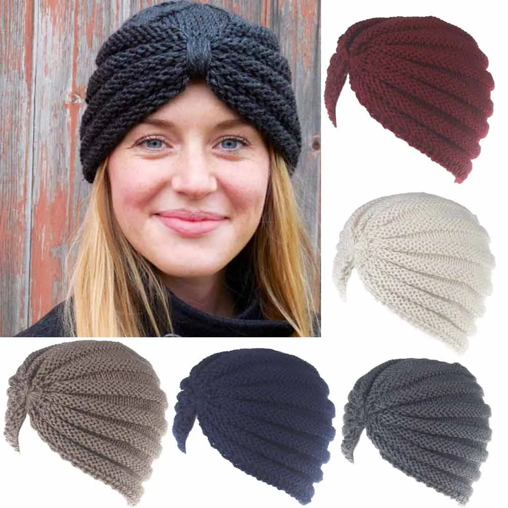

2019 Autumn winter new hats woman Fashion Keep Warm Manual Wool Knitted Earmuffs Hats Girls Caps Outdoor Wear Soild Color Gorra