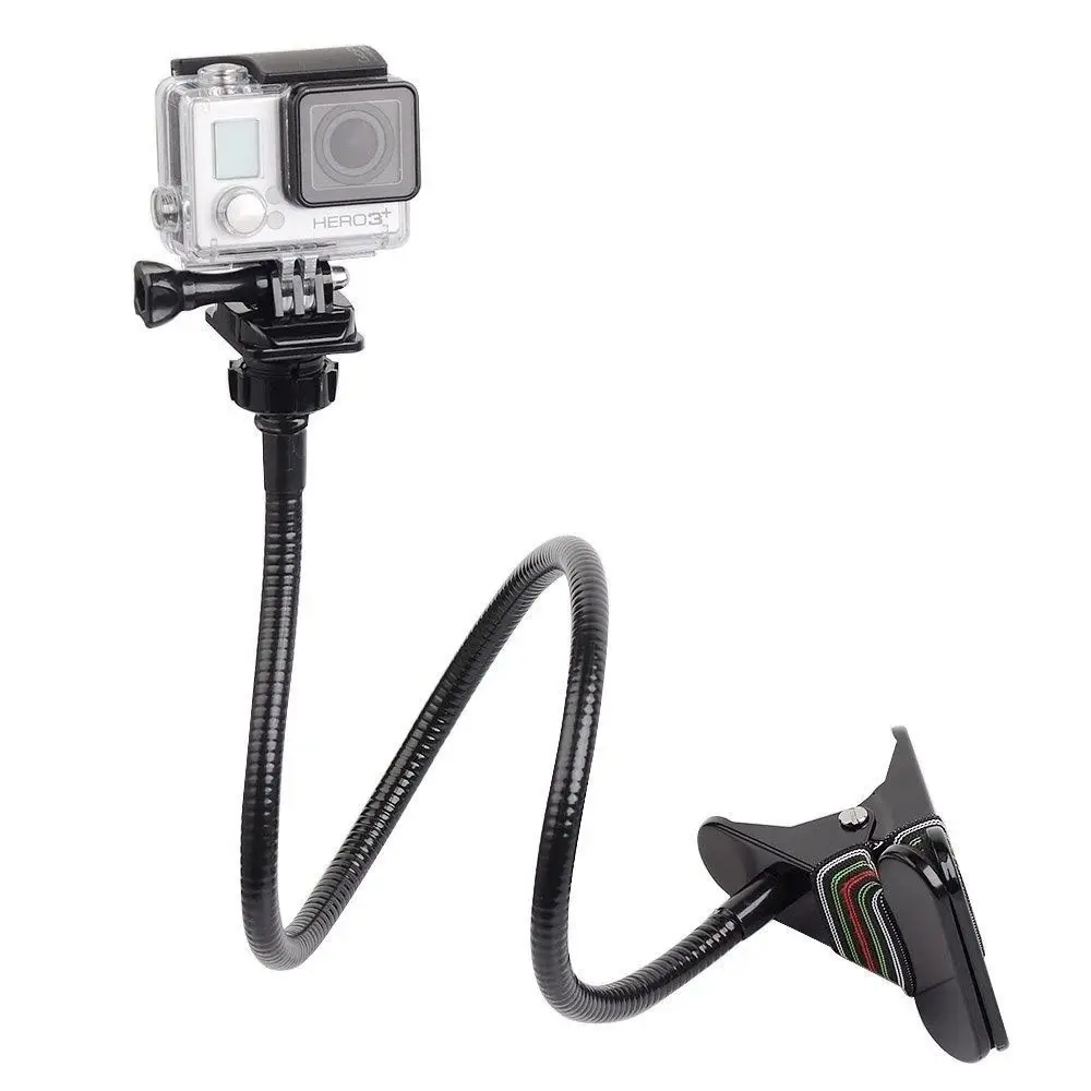 adjustable Clamp Mount Jaws Clip Arm Neck Tripod with 27.5" Gooseneck